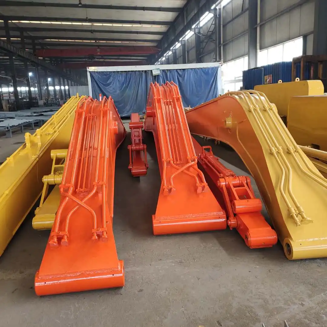 Long reach excavator booms