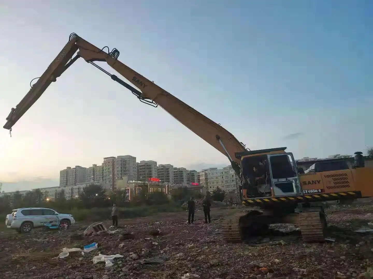 three-section demolition booms