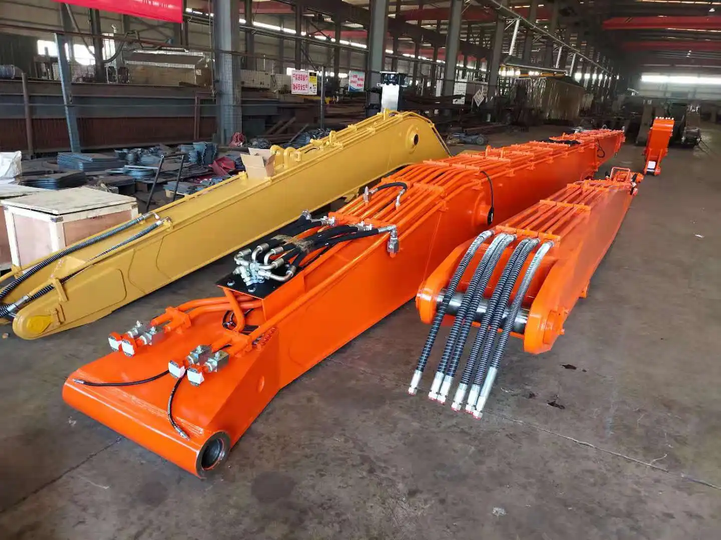 excavator three-section demolition boom