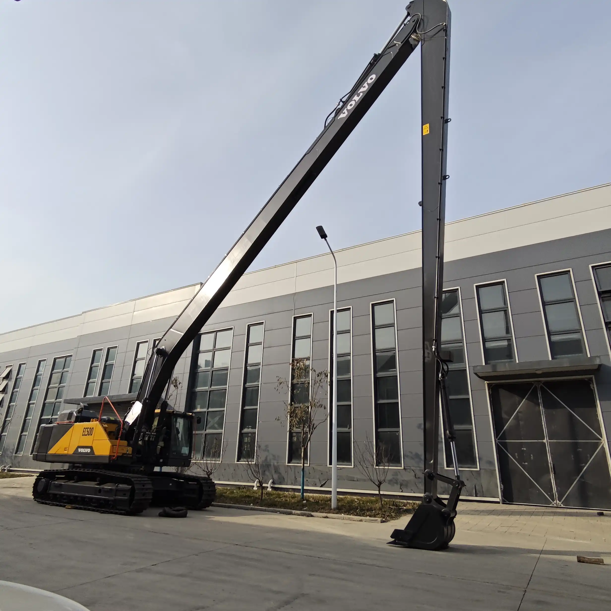 long reach excavator booms