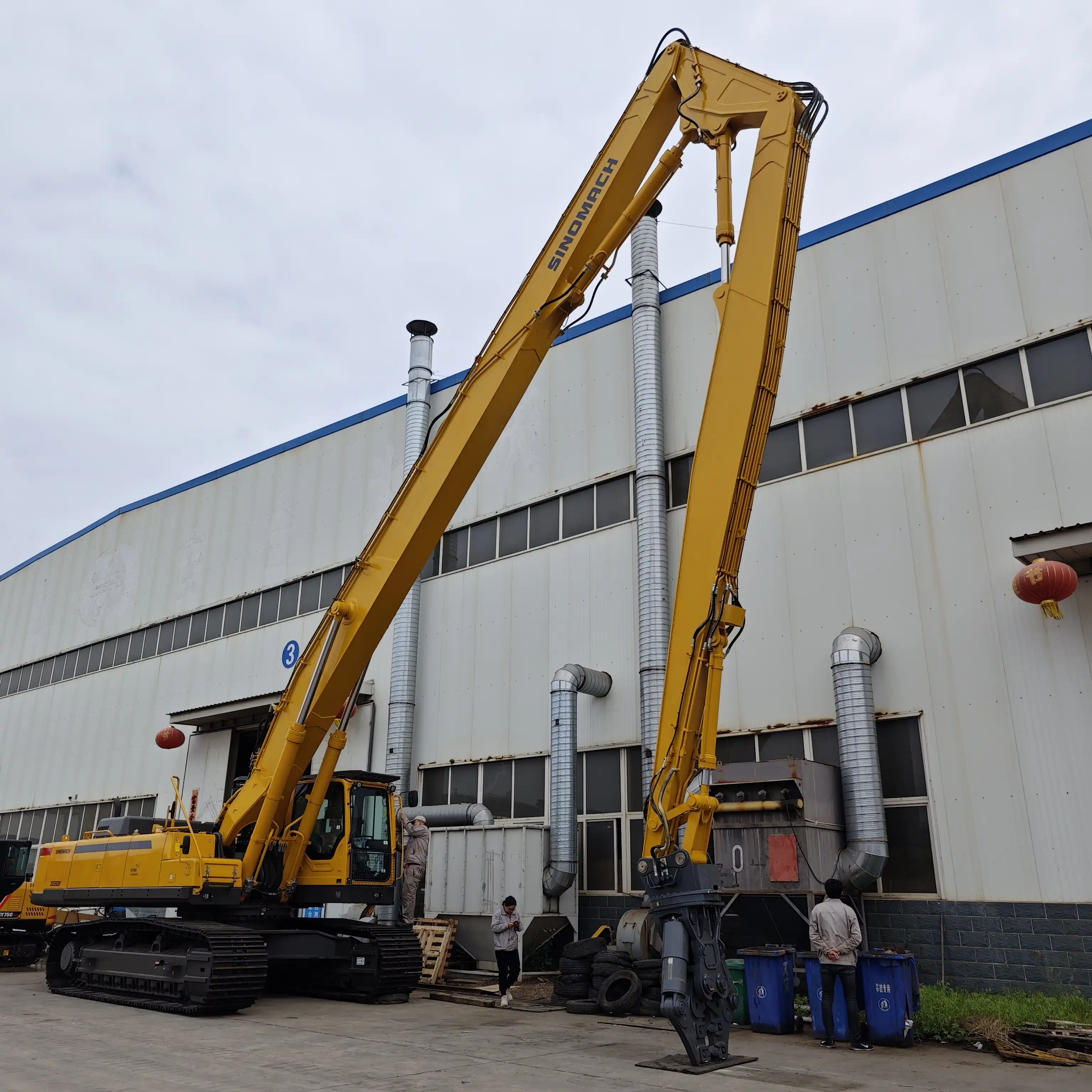 excavator high reach demolition long boom and arm