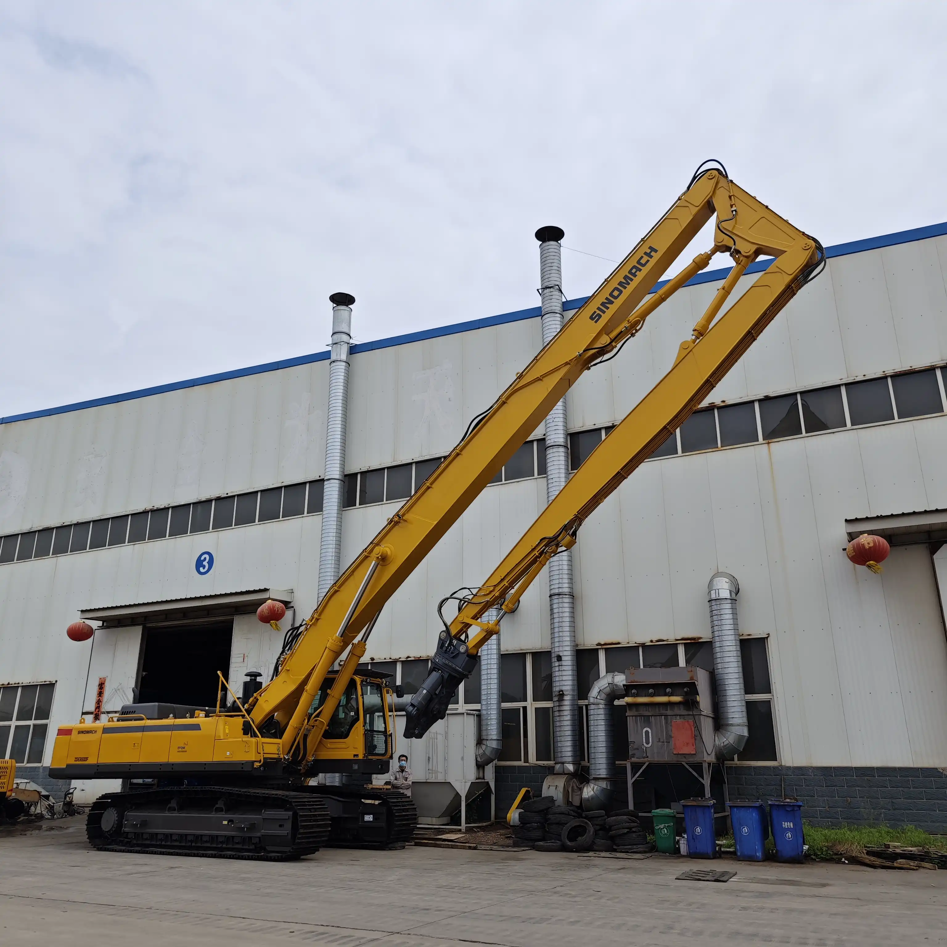 excavator high reach demolition long boom and arm