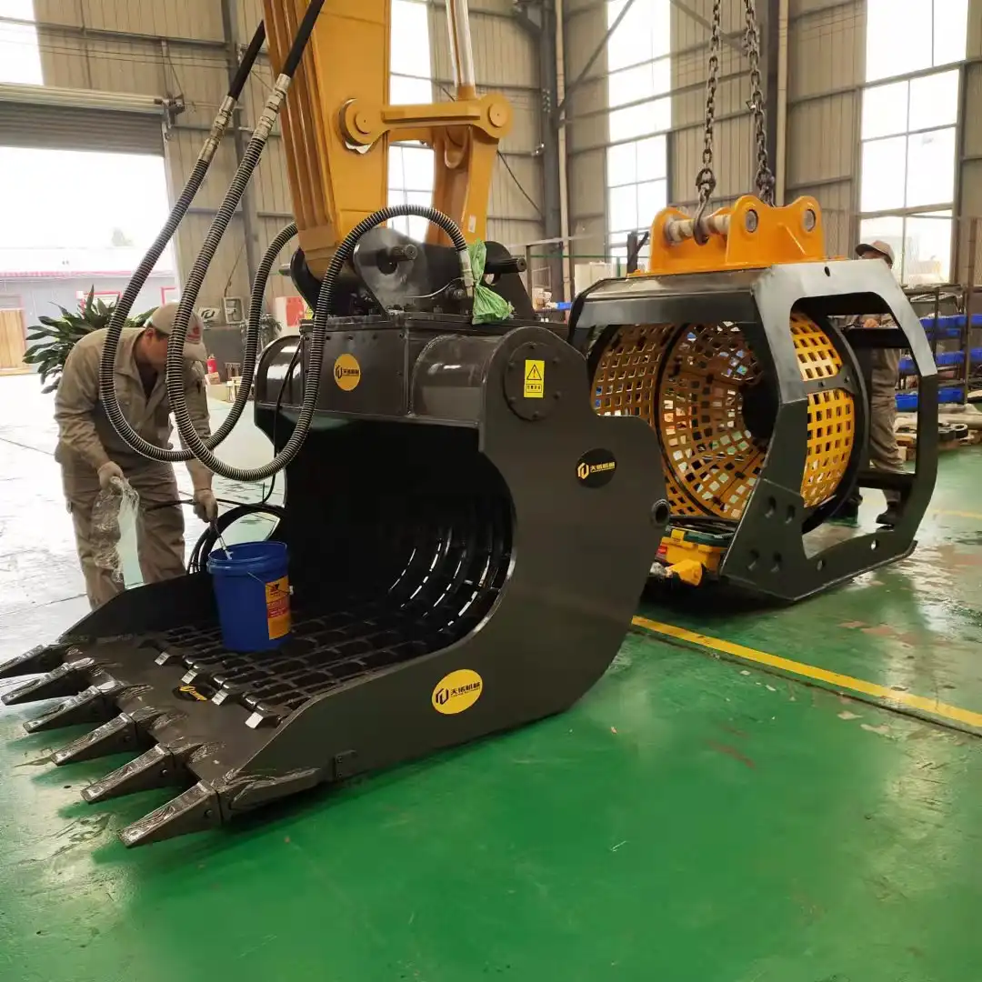 excavator screening bucket