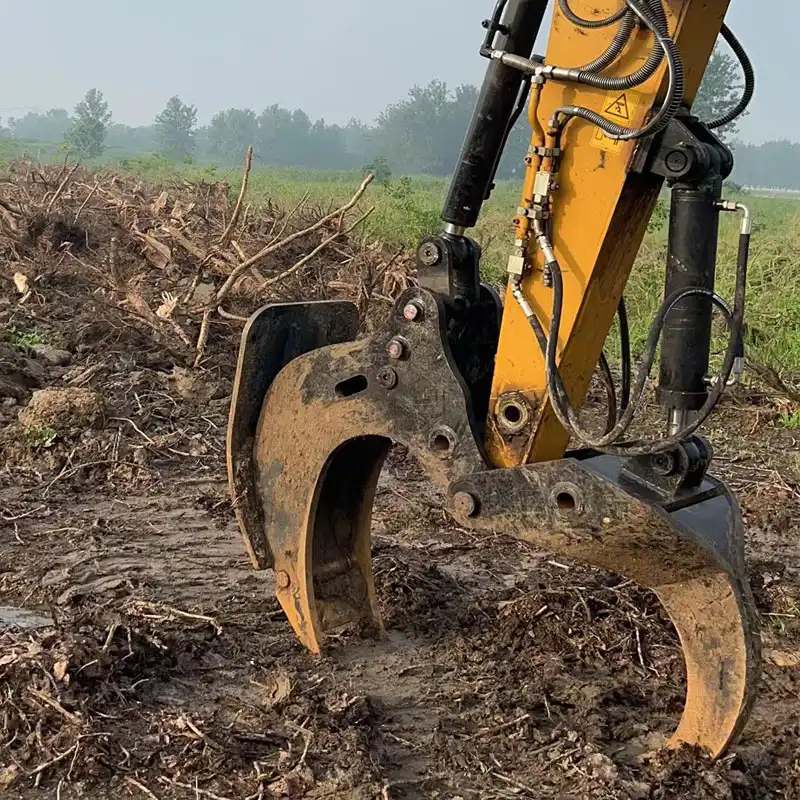 excavator tree stumper