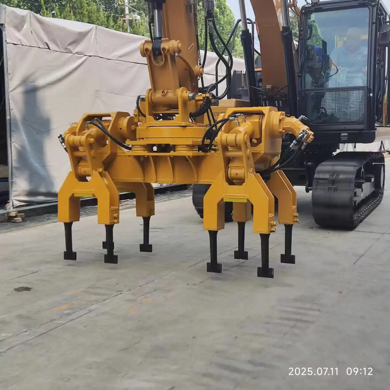 excavator double head tamping machines