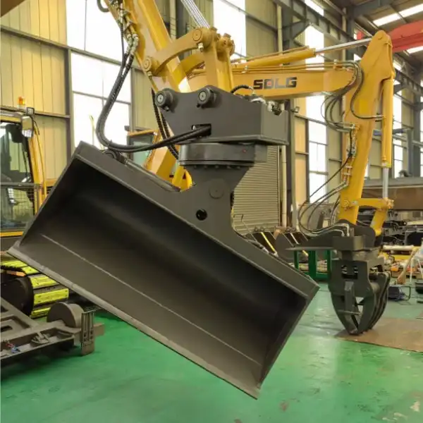 degree rotating hydraulic tilt ditching bucket
