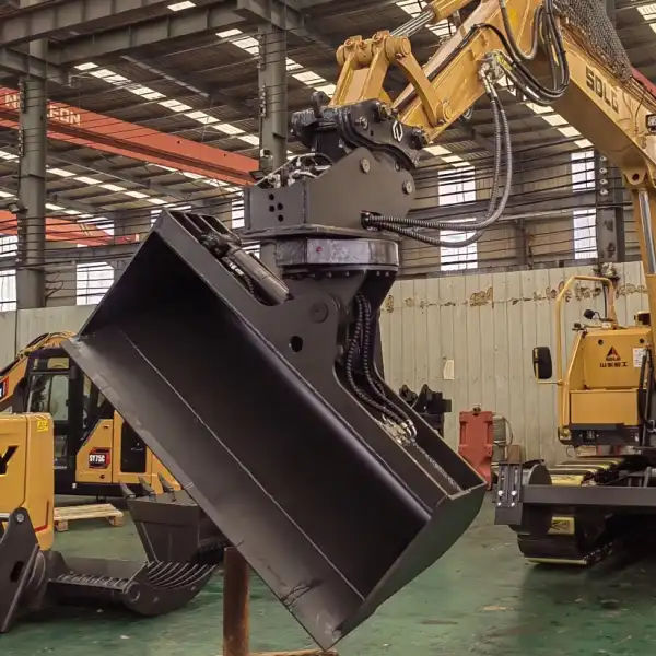 degree rotating hydraulic tilt ditching bucket