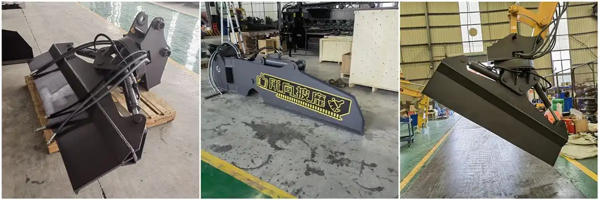 excavator railway slope cleaning machine