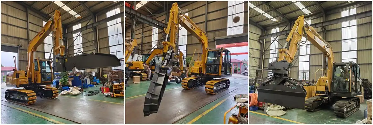 excavator railway slope cleaning machine