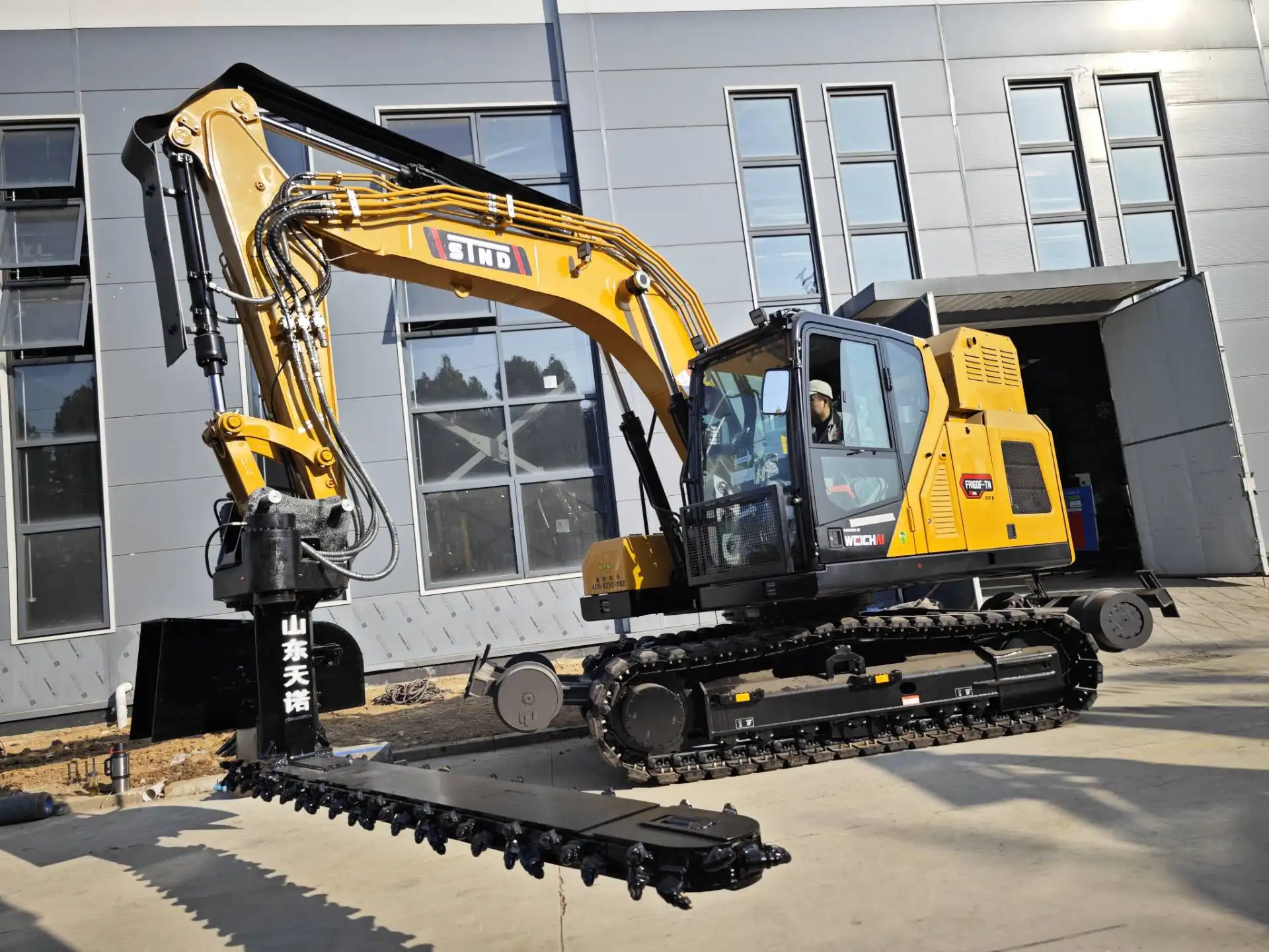 rail-road ballast undercutter excavator
