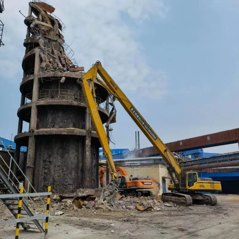 Three-section demolition arm