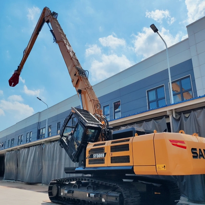 Three section demolition boom and arm