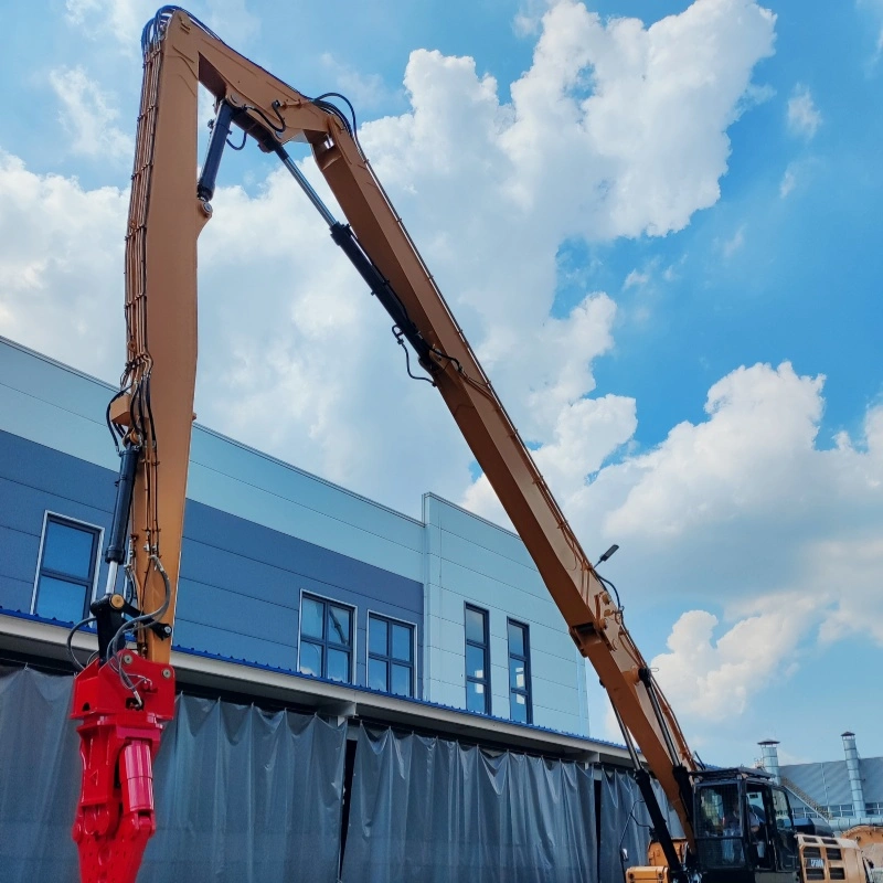 Three section demolition arm and boom