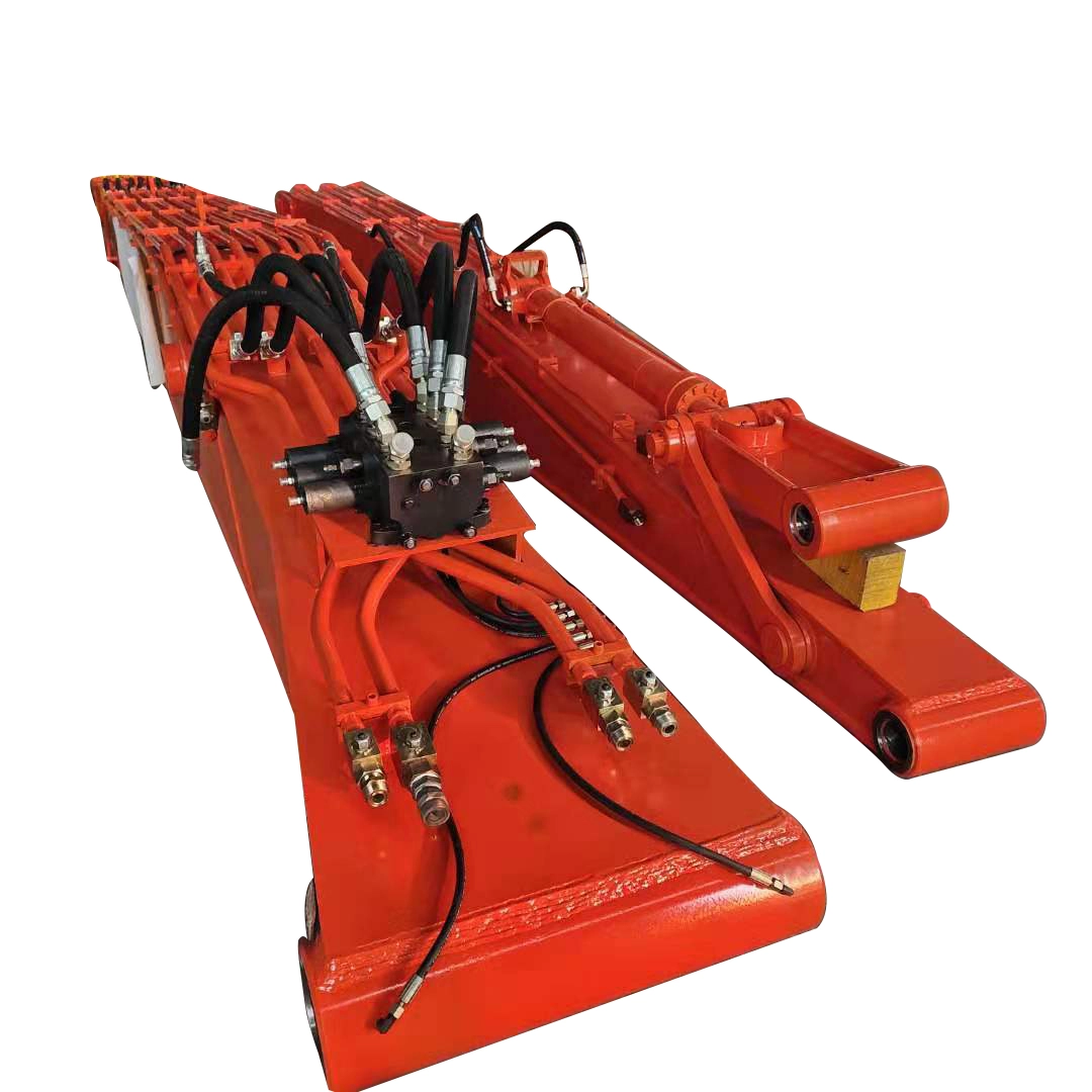 Three demolition boom and arm