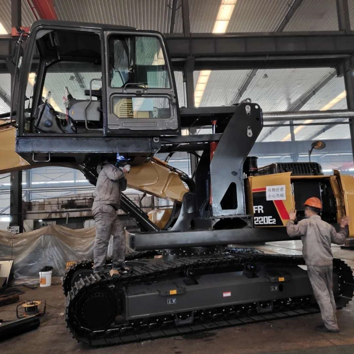 Railroad Excavator Elevated Cab Attachment