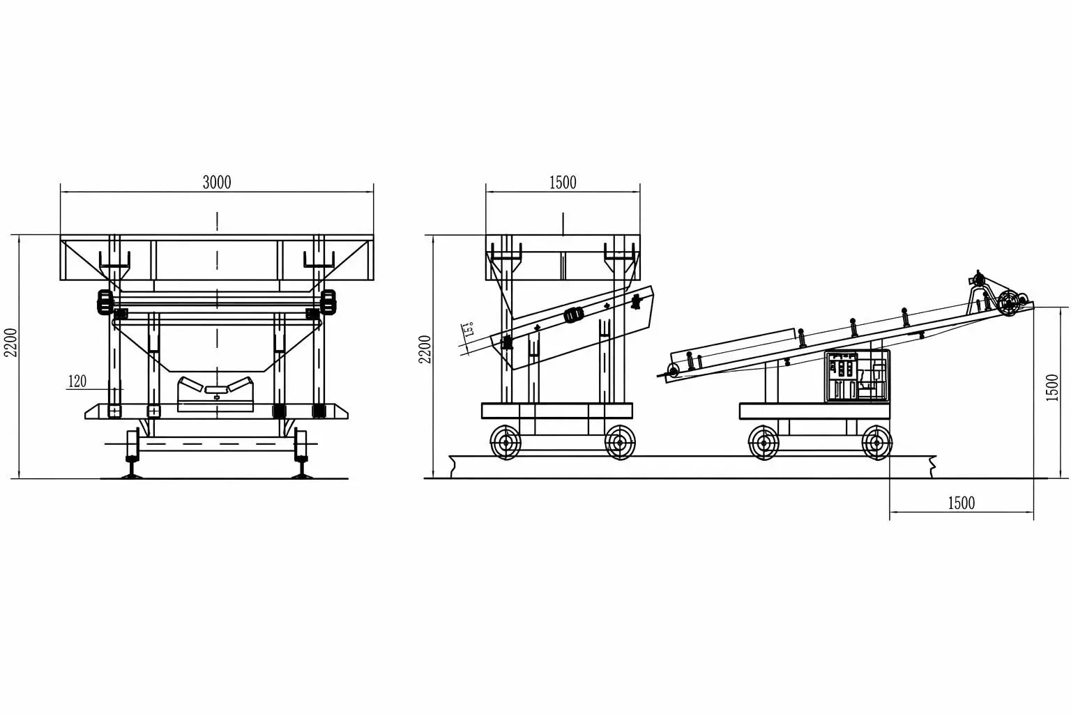 Mobile screening machine