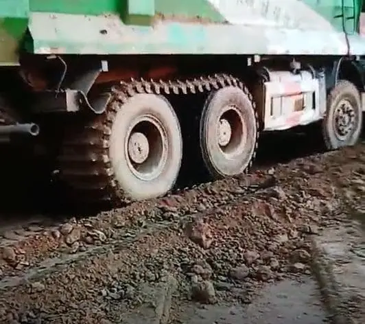 Excavator track protection Excavator track protection