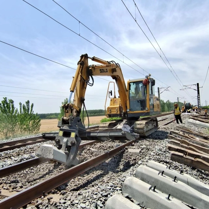 Railway sleeper changing machine Railway sleeper changing machine