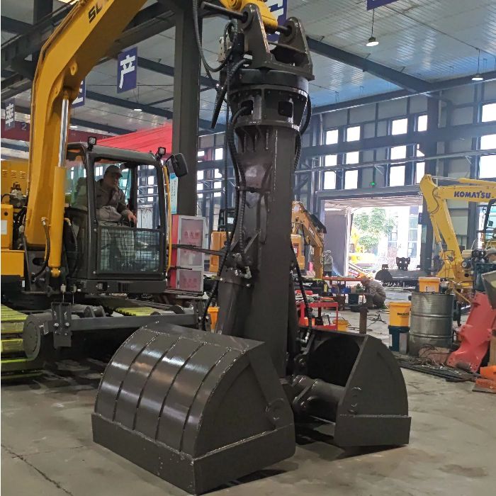 Lengkepan Clamshell Grab, sareng Langsung Robah Excavator Anjeun janten Ahli Panganganan Kargo Curah.