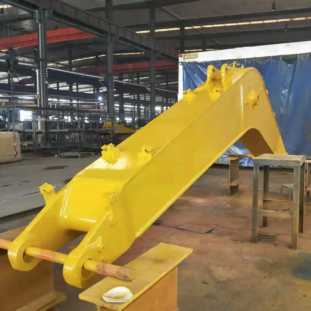 How does boom length affect excavator stability and performance?