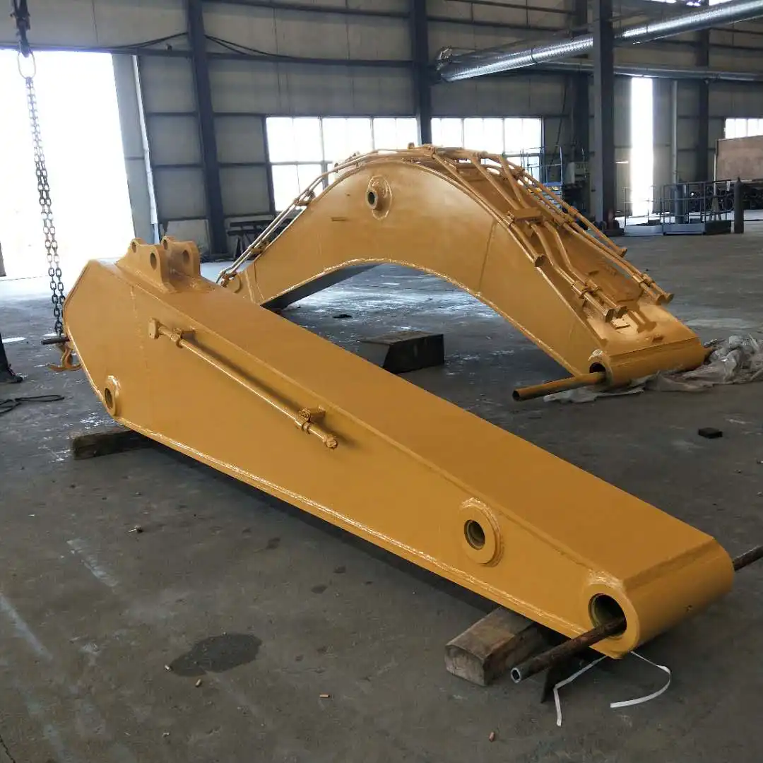 What are the differences between standard, long, and short excavator arms?