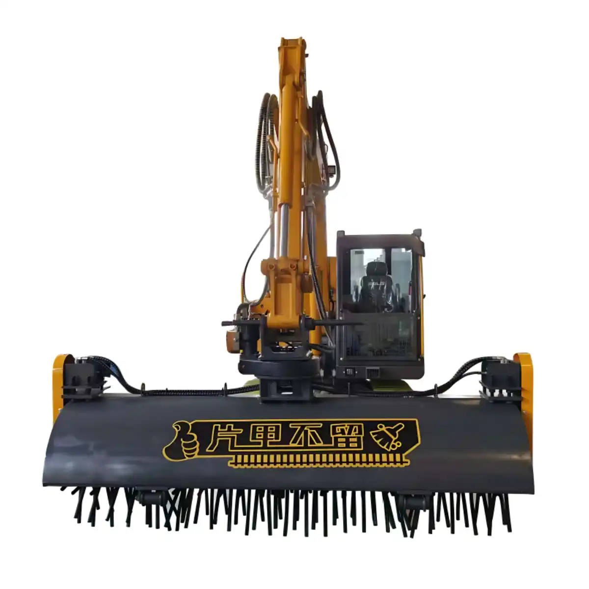 What makes the railway track sweeper eco-friendly?
