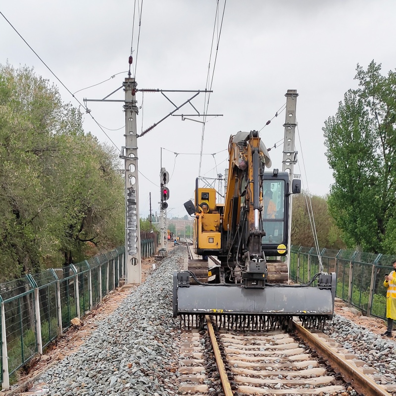 When can you use a railway track sweeper?