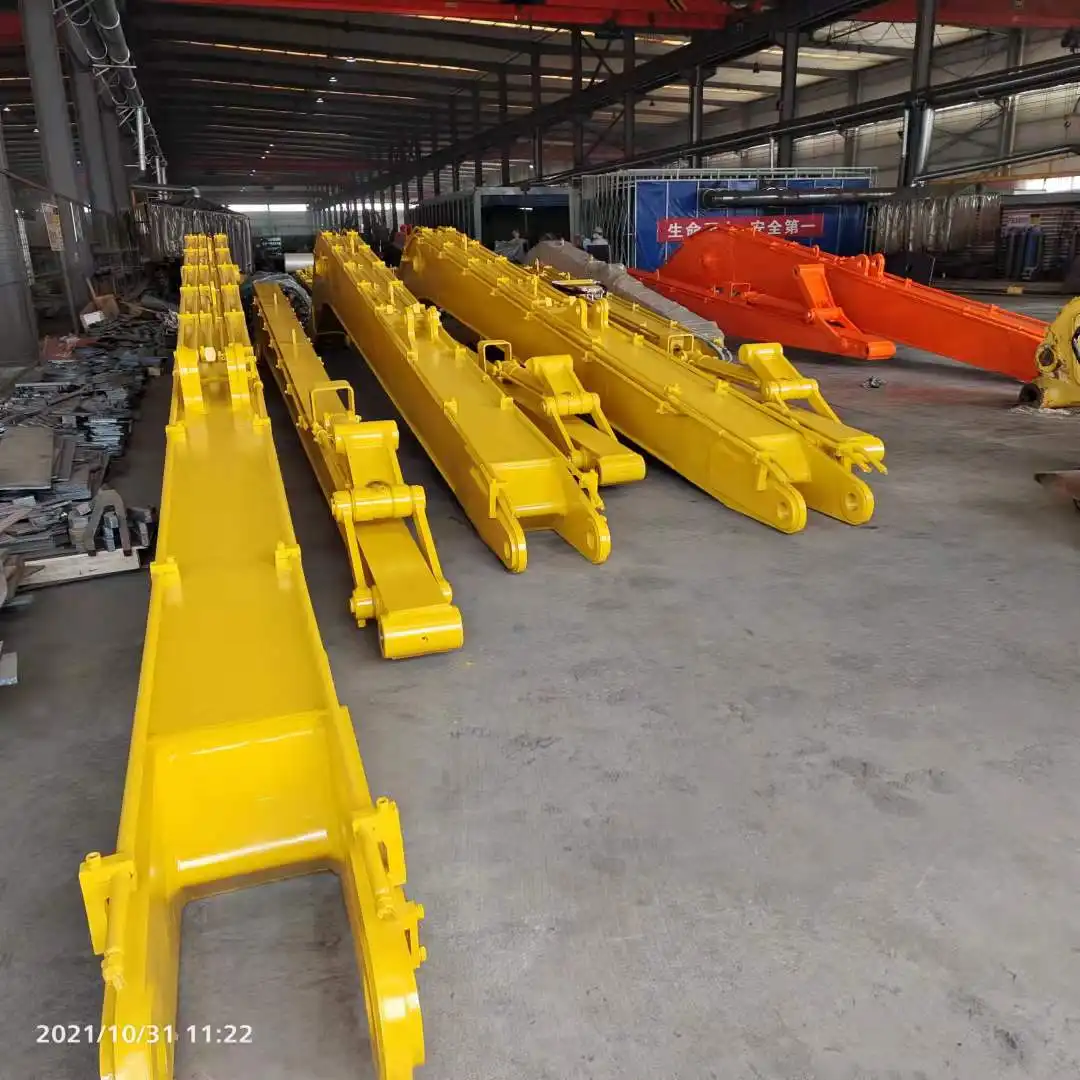 How long is the boom on a long reach excavator?