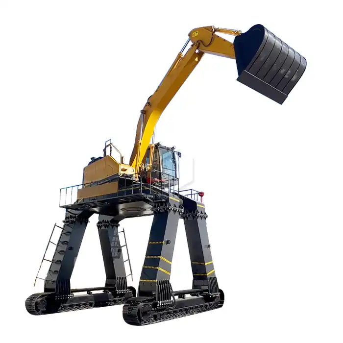 Unloading Train Excavator Long Legs